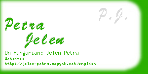 petra jelen business card